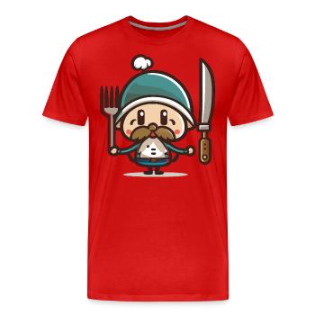 Thanksgiving Pilgrim - Men's Premium Organic T-Shirt - red - Front - Damien (186cm)