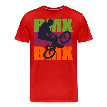 BMX Bike - Männer Premium Bio T-Shirt - Rot - Vorne - Damien (186cm)