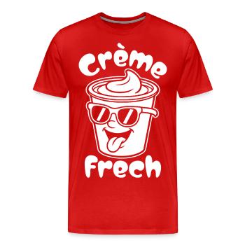 Crème Frech - Männer Premium Bio T-Shirt - Rot - Vorne - Damien (186cm)