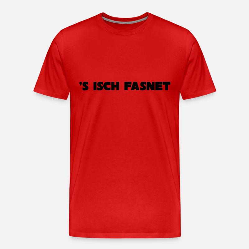 s isch FASNET - Männer Premium Bio T-Shirt - Rot