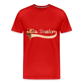 Eismann Eisverkäufer Eisdealer - Männer Premium Bio T-Shirt - Rot - Vorne - Damien (186cm)