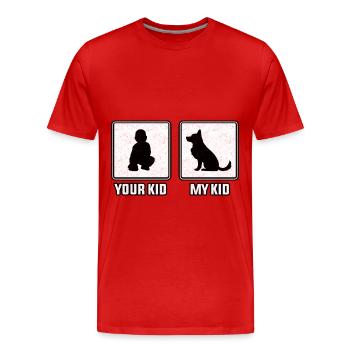 Ton enfant mon enfant - T-shirt bio Premium Homme - rouge - Devant - Damien (186cm)