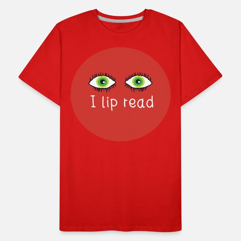 lip reader Deaf community lipreading awareness Men's Premium Organic T-Shirt