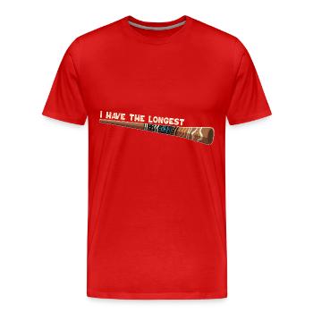 I Have The Longest Didgeridoo - Männer Premium Bio T-Shirt - Rot - Vorne - Damien (186cm)