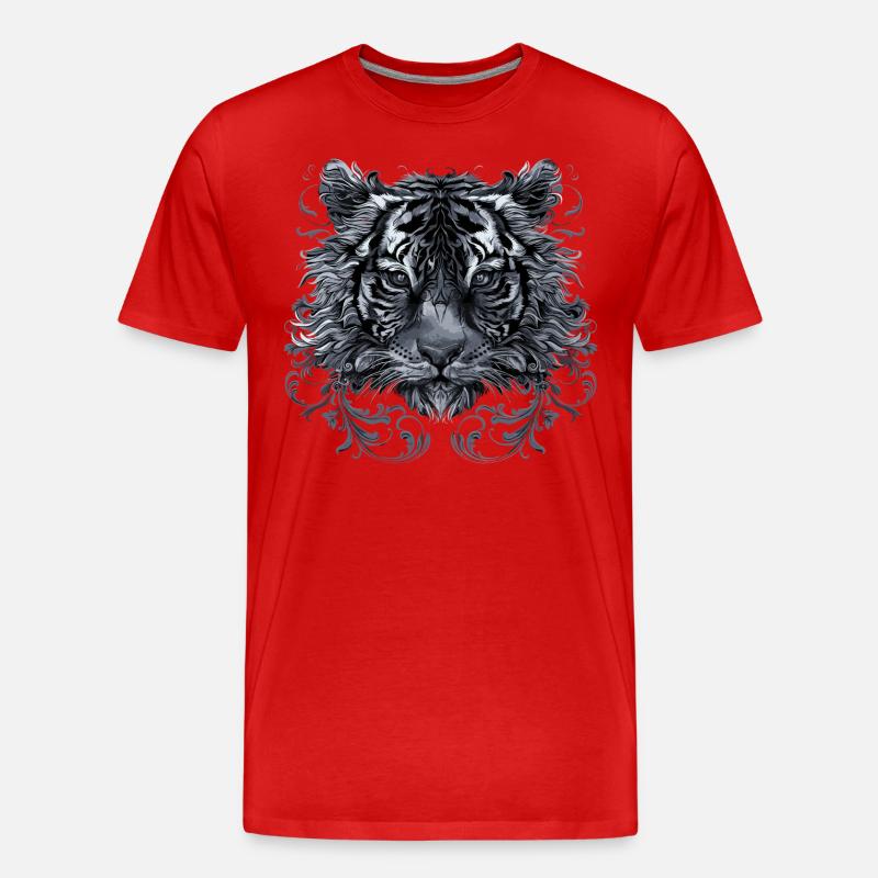 Tiger - Männer Premium Bio T-Shirt - Rot