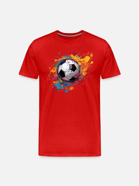 Fußball - Männer Premium Bio T-Shirt - Rot