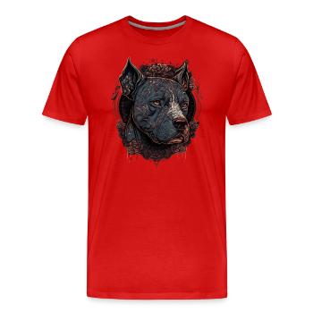 American Staffordshire Terrier - Men's Premium Organic T-Shirt - red - Front - Damien (186cm)
