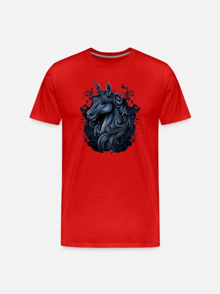 Einhorn Fantasy - Männer Premium Bio T-Shirt - Rot