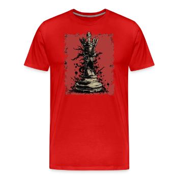Roi des échecs - T-shirt bio Premium Homme - rouge - Devant - Damien (186cm)