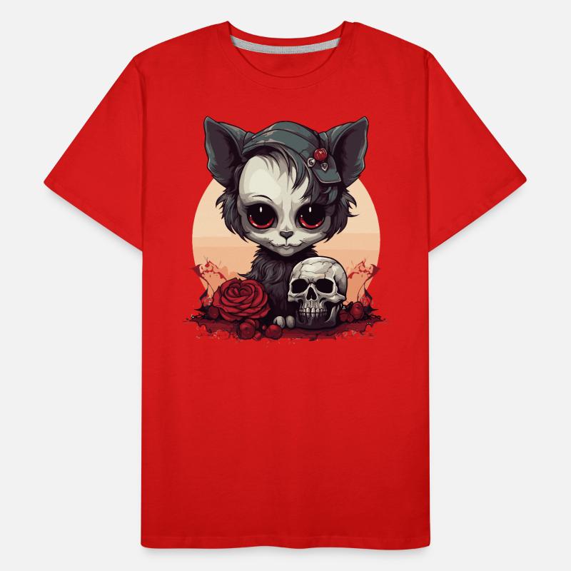 Cute Emo Gothic Kitten Men's Premium Organic T-Shirt