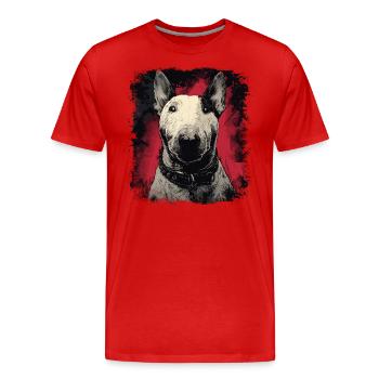 Bull terrier - T-shirt bio Premium Homme - rouge - Devant - Damien (186cm)
