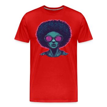Discothèque - T-shirt bio Premium Homme - rouge - Devant - Damien (186cm)