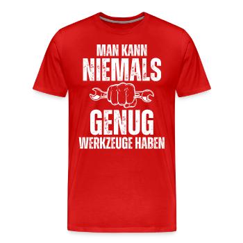 Funny Craftsman Mechanic Monteur Electricians Cool - Männer Premium Bio T-Shirt - Rot - Vorne - Damien (186cm)