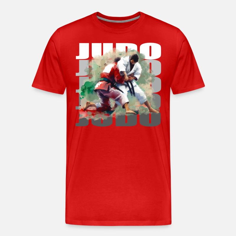 Judo - Männer Premium Bio T-Shirt - Rot