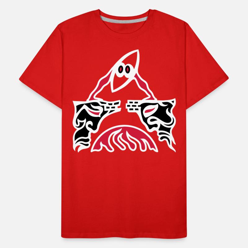 Le différend. Conflit sur un vieux pont. T-shirt bio Premium Homme