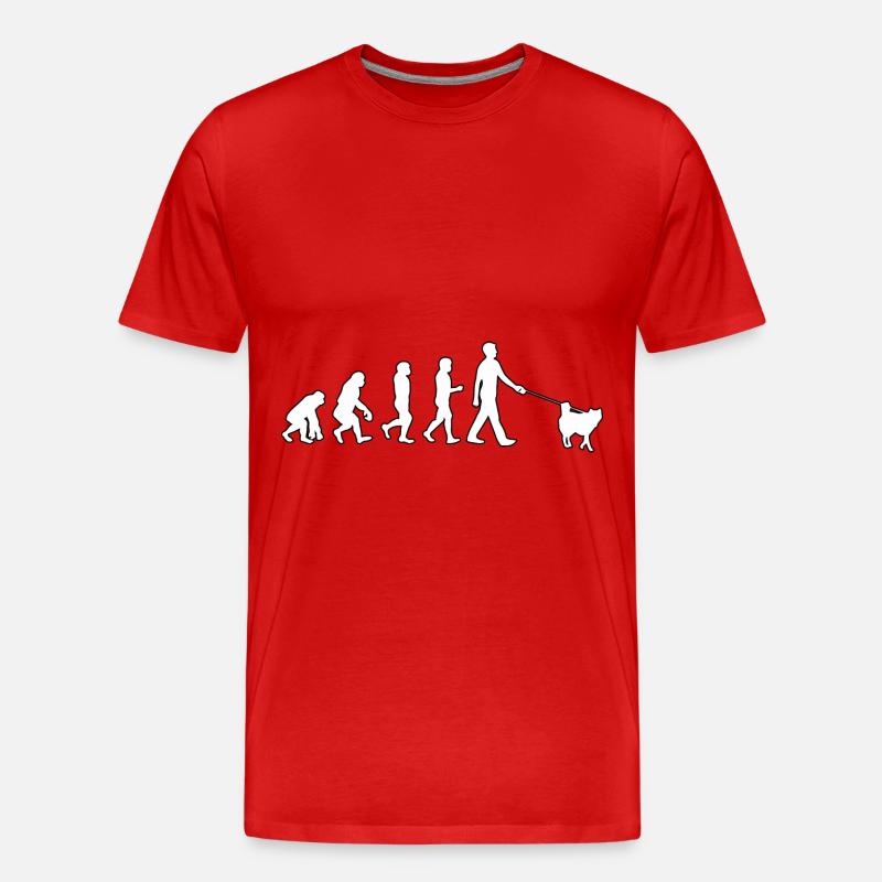 Husky Evolution - Männer Premium Bio T-Shirt - Rot