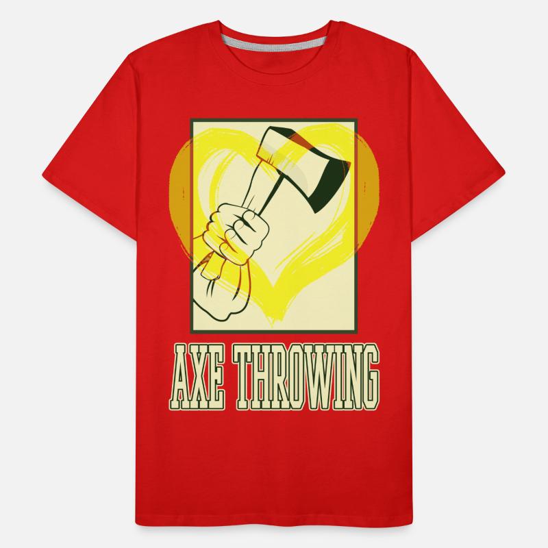 Axe Throwing Axe Throwing Axe Throwing Sport Double Axe Men's Premium Organic T-Shirt