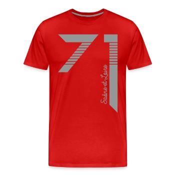 Bourgogne Saône et Loire 71 - T-shirt bio Premium Homme - rouge - Devant - Damien (186cm)