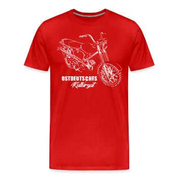 Simson S51 - Ostdeutsches Kulturgut ! - Männer Premium Bio T-Shirt - Rot - Vorne - Damien (186cm)
