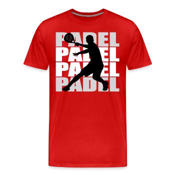 Padel - Männer Premium Bio T-Shirt - Rot - Vorne - Damien (186cm)