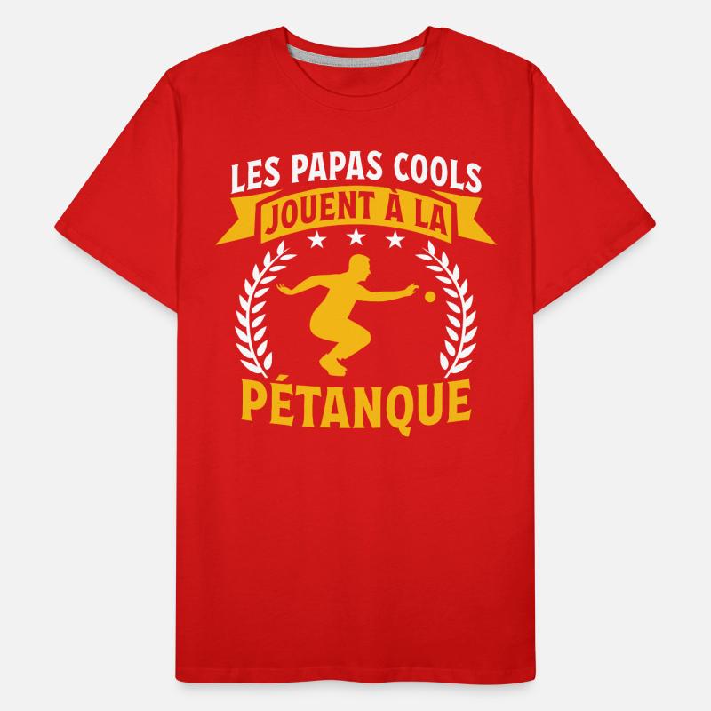 Les papas cools jouent à la pétanque T-shirt bio Premium Homme