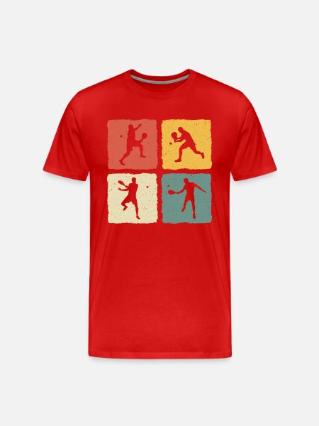 Retro Padel - Men's Premium Organic T-Shirt - red