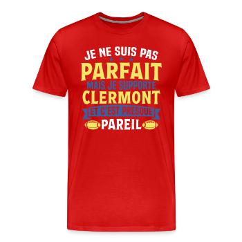 Rugby clermot cadeau de rugby de clermont - T-shirt bio Premium Homme - rouge - Devant - Damien (186cm)