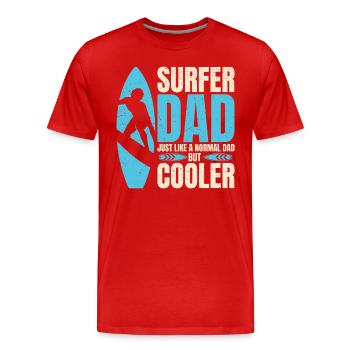 surfer Dad Like A Regular Dad But Cooler - T-shirt bio Premium Homme - rouge - Devant - Damien (186cm)