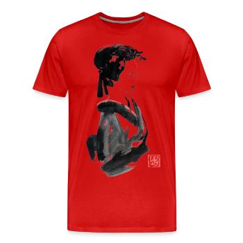 Bijin: a beautiful Japanese woman - Men's Premium Organic T-Shirt - red - Front - Damien (186cm)