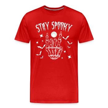 Stay Spooky Halloween Costume - Männer Premium Bio T-Shirt - Rot - Vorne - Damien (186cm)