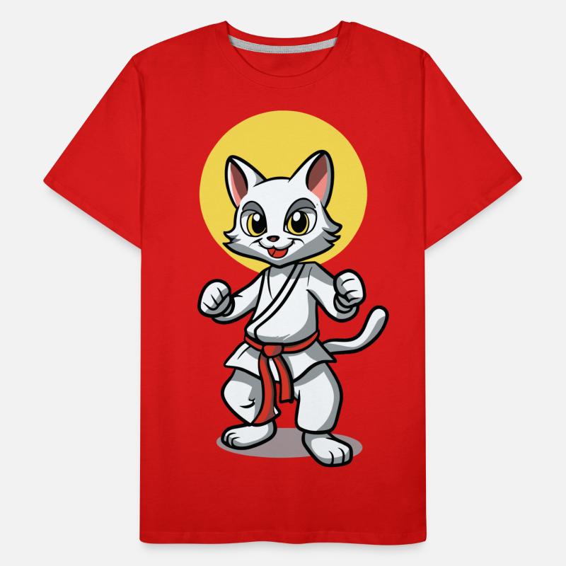 Chat de combat T-shirt bio Premium Homme