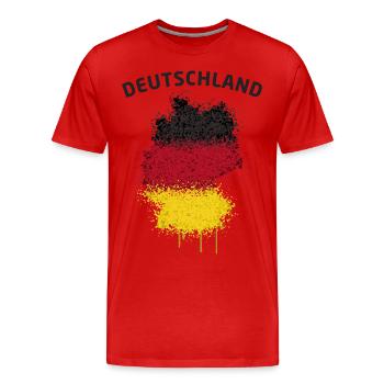 Germany Map flag graffiti text - Men's Premium Organic T-Shirt - red - Front - Damien (186cm)
