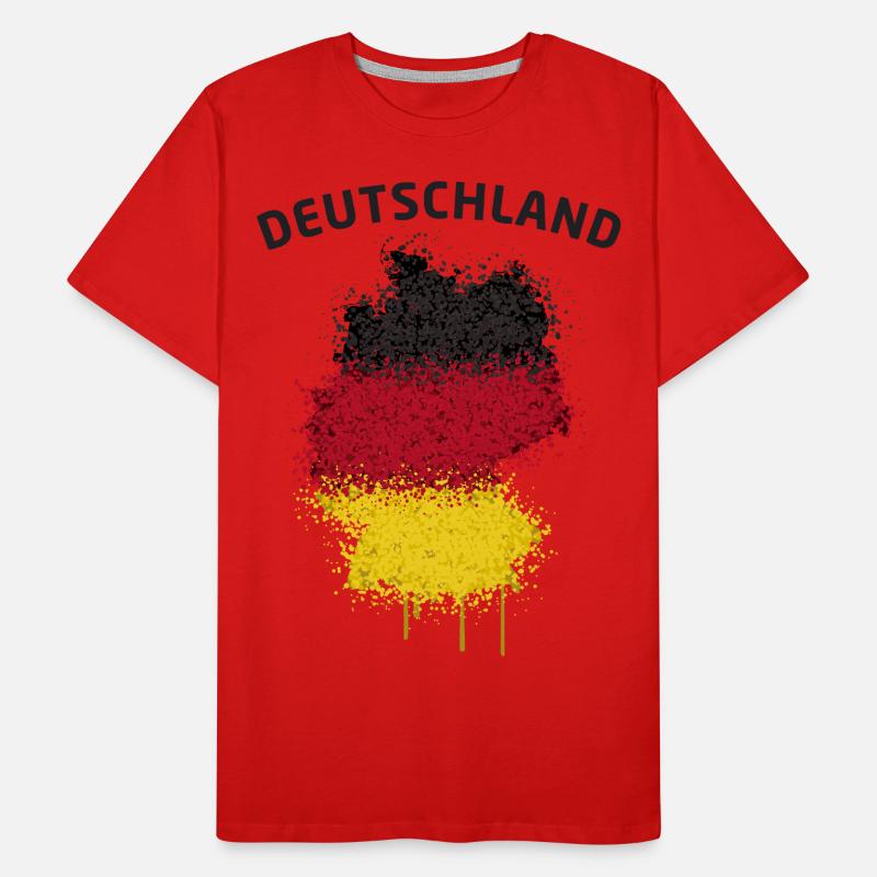 Germany Map flag graffiti text Men's Premium Organic T-Shirt