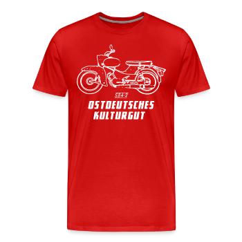 Simson Star SR4-2 - DDR Ostalgie Kultmoped - Männer Premium Bio T-Shirt - Rot - Vorne - Damien (186cm)
