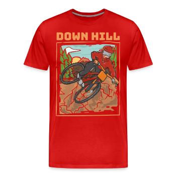 descente style vintage descente rider jumping - T-shirt bio Premium Homme - rouge - Devant - Damien (186cm)