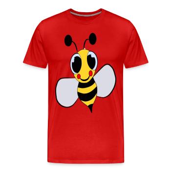 Flotte Riesen Biene - Männer Premium Bio T-Shirt - Rot - Vorne - Damien (186cm)