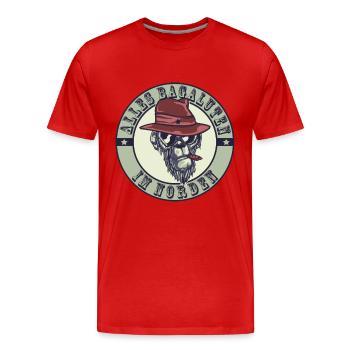 Tous les Bagalutes du nord - T-shirt bio Premium Homme - rouge - Devant - Damien (186cm)