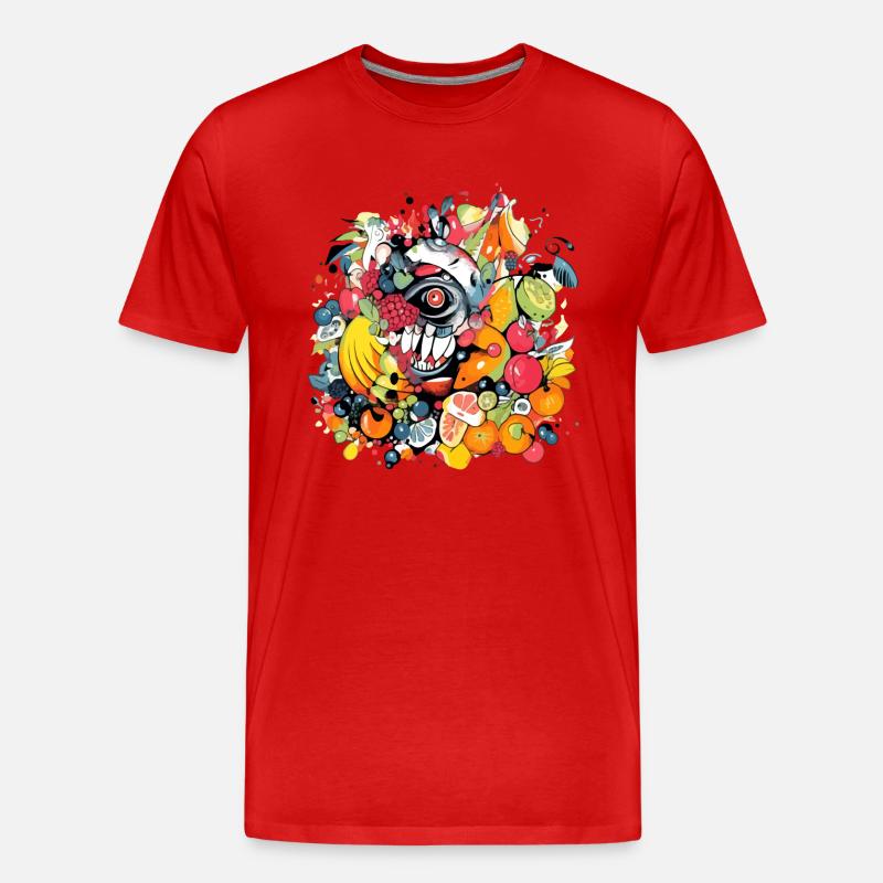 Monstro Früchte n°2 - Männer Premium Bio T-Shirt - Rot