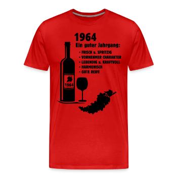 Geburtstag Jahrgang 1964 - Männer Premium Bio T-Shirt - Rot - Vorne - Damien (186cm)