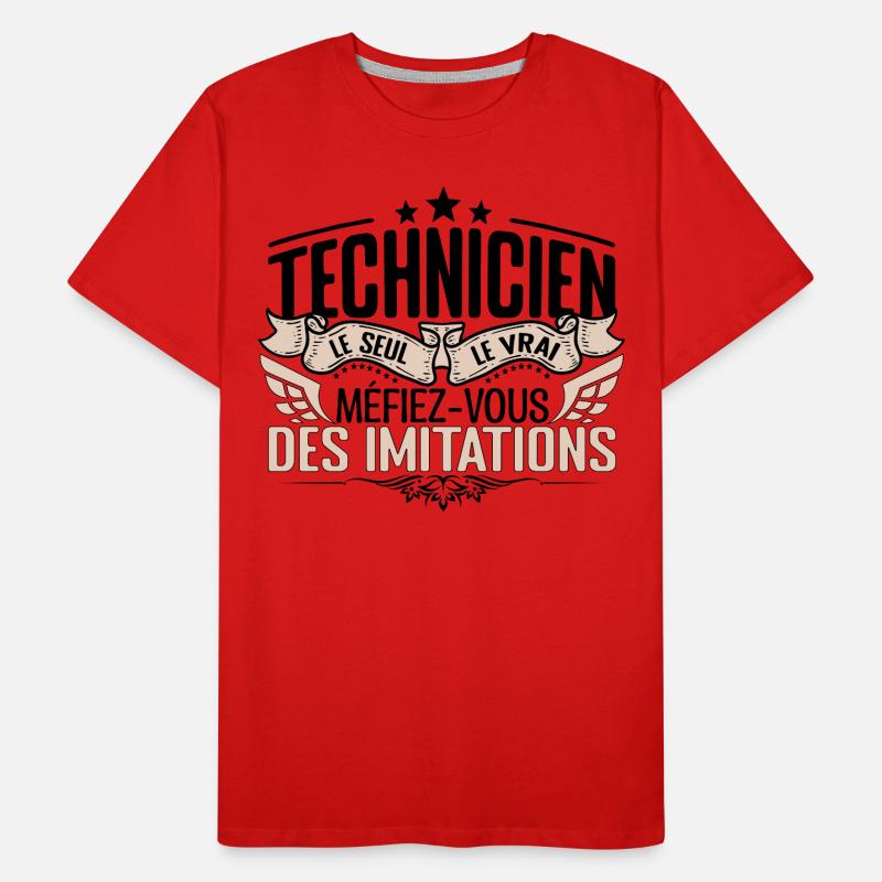 Technicien cadeau Technicien le vrai Technicien T-shirt bio Premium Homme