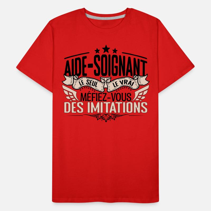 Aide Soignant cadeau Aide Soignant le vrai Aide So T-shirt bio Premium Homme