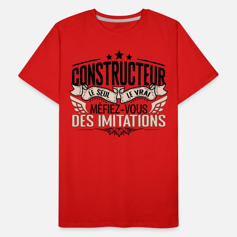 Constructeur cadeau Constructeur le vrai Construct T-shirt bio Premium Homme