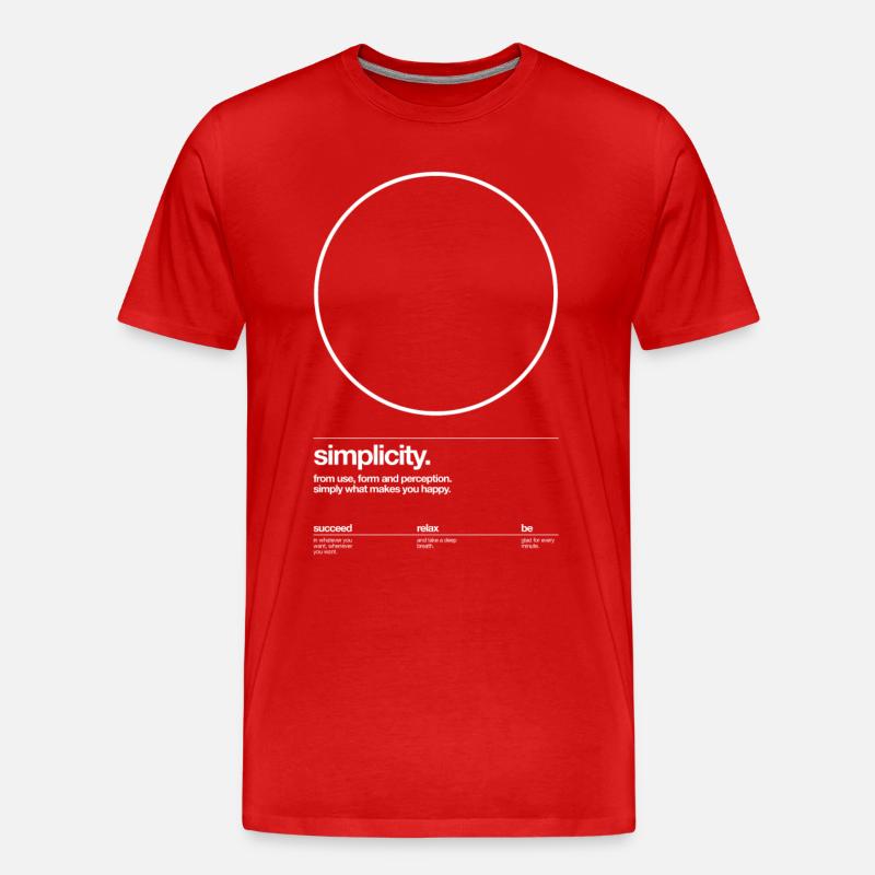 simplicity white - Männer Premium Bio T-Shirt - Rot