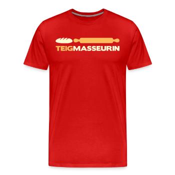 Pizza Bäcker Konditor | Teig Masseurin - Männer Premium Bio T-Shirt - Rot - Vorne - Damien (186cm)