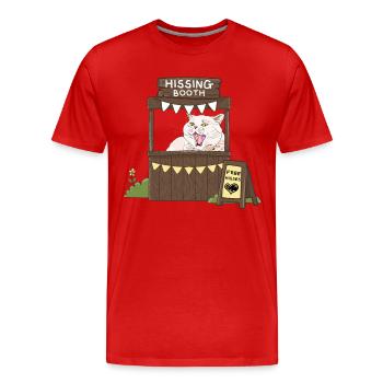 Free Hisses - Hissing Booth - Men's Premium Organic T-Shirt - red - Front - Damien (186cm)