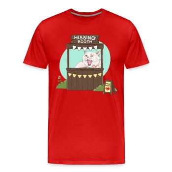 Free Hisses - Hissing Booth - Men's Premium Organic T-Shirt - red - Front - Damien (186cm)