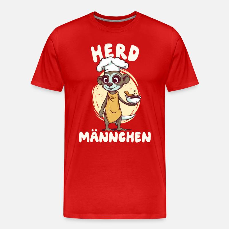 Herdmännchen Erdmännchen Koch - Männer Premium Bio T-Shirt - undefined