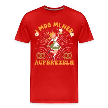 I Mog Mi Ned Aufbrezeln Dirndl - Männer Premium Bio T-Shirt - Rot - Vorne - Damien (186cm)