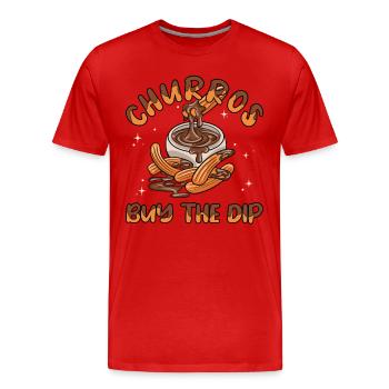 Churros Acheter La Trempette - T-shirt bio Premium Homme - rouge - Devant - Damien (186cm)