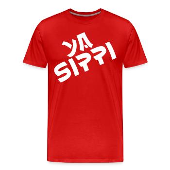 Ya Sippi - Männer Premium Bio T-Shirt - Rot - Vorne - Damien (186cm)